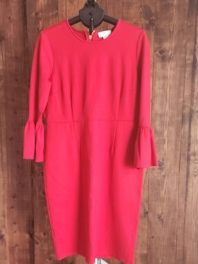 Rachel Parcell Red Bell-Sleeve Sheath Dress